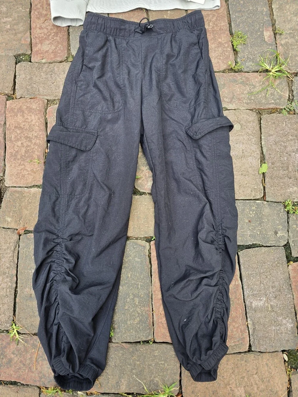 Old Navy Black Cargo Pants And AC DC Long Sleeve Tee Back To school Outfit